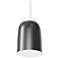 Belle Flare 19.5" Wide Satin Black Tall LED Bell Pendant