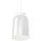 Belle Flare 19.5" Wide Satin White Tall LED Bell Pendant