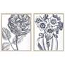 3_Belle Fleur I 22" High 2-Piece Giclee Framed Wall Art Set