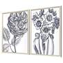 5_Belle Fleur I 22" High 2-Piece Giclee Framed Wall Art Set more views
