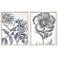 Belle Fleur II 22" High 2-Piece Giclee Framed Wall Art Set