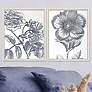 2_Belle Fleur II 22" High 2-Piece Giclee Framed Wall Art Set