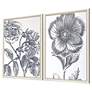 5_Belle Fleur II 22" High 2-Piece Giclee Framed Wall Art Set more views