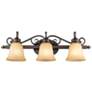 Belle Meade 28" Wide Rubbed Bronze 3-Light Bath Light