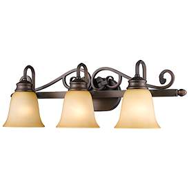 Image5 of Belle Meade 28" Wide Rubbed Bronze 3-Light Bath Light more views
