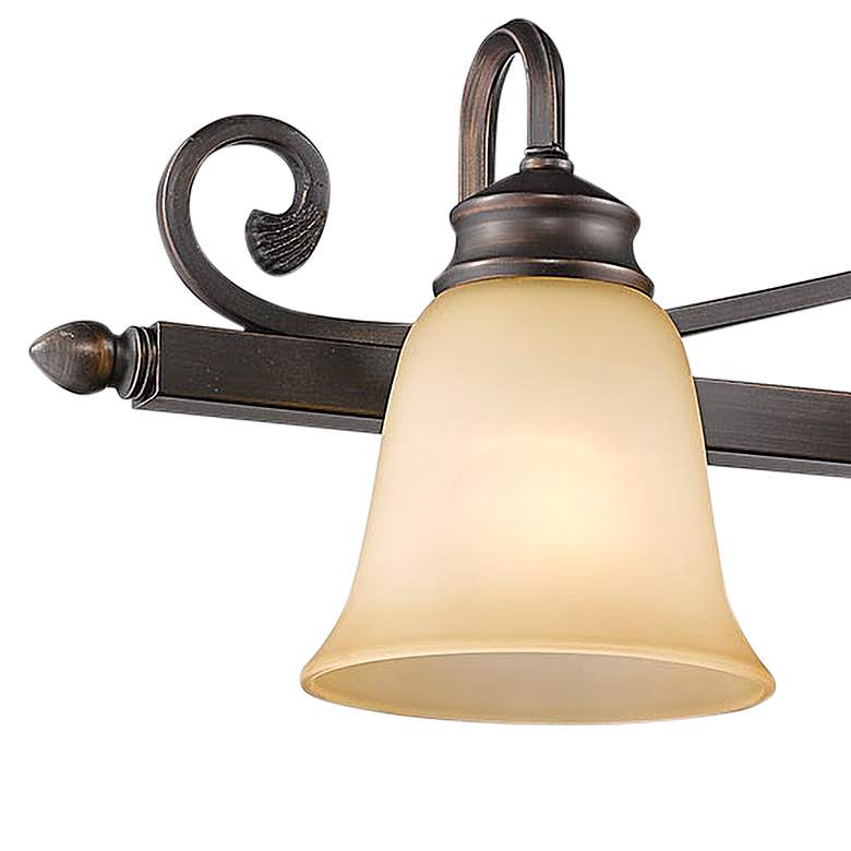 Image 3 Belle Meade 37" Wide Rubbed Bronze 4-Light Bath Light more views