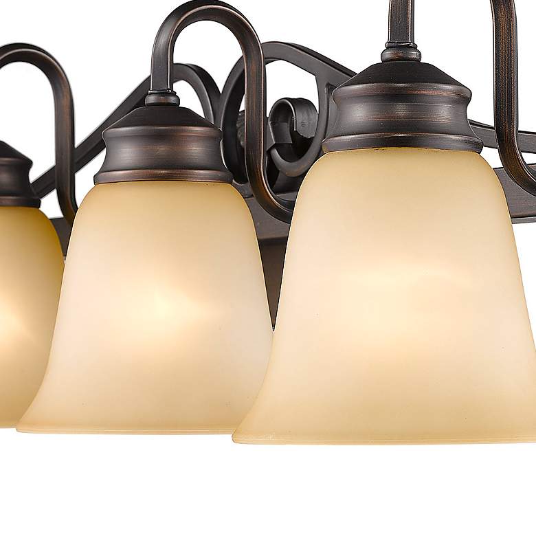 Image 4 Belle Meade 37" Wide Rubbed Bronze 4-Light Bath Light more views