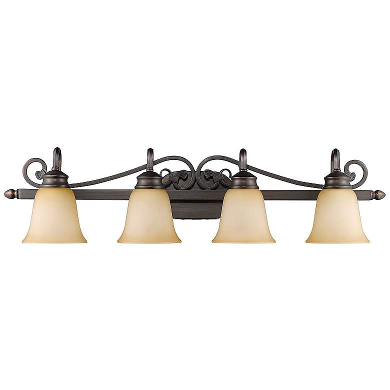 Image 7 Belle Meade 37" Wide Rubbed Bronze 4-Light Bath Light more views
