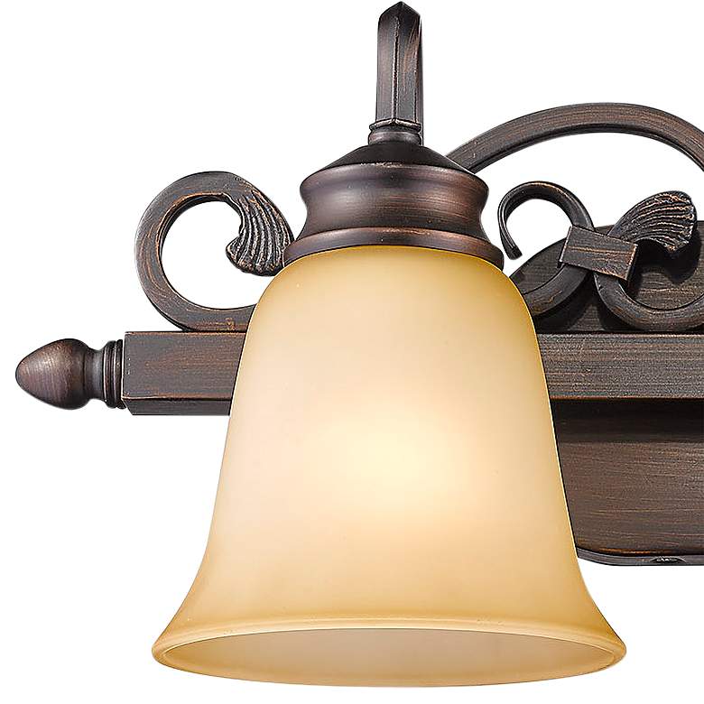 Image 2 Belle Meade 9" High Rubbed Bronze 2-Light Wall Sconce more views