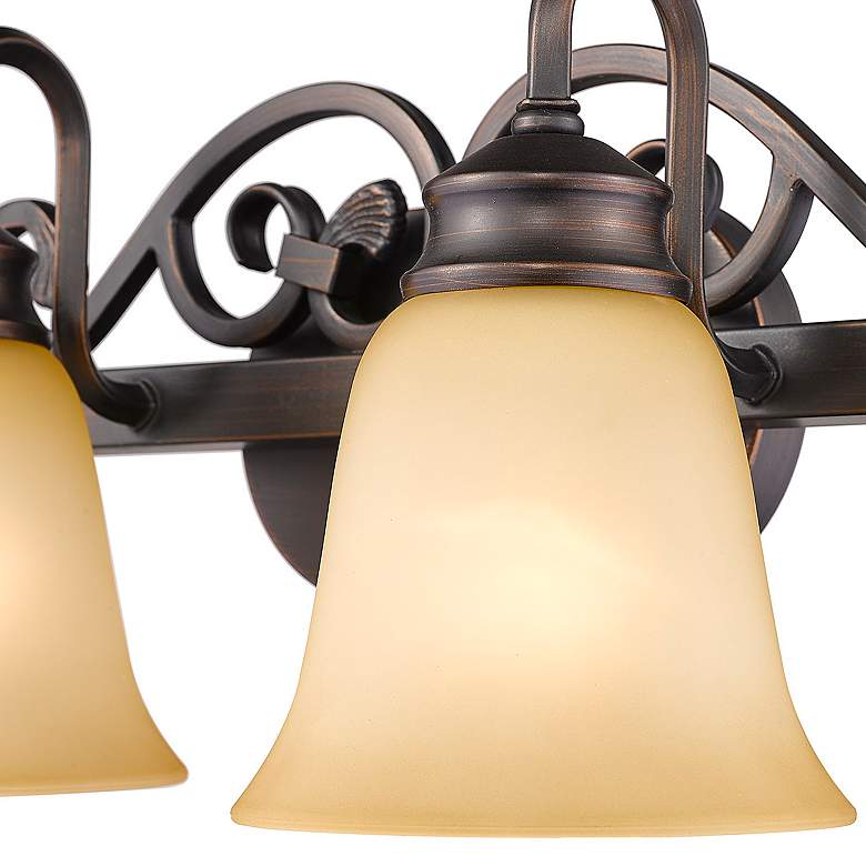 Image 3 Belle Meade 9" High Rubbed Bronze 2-Light Wall Sconce more views