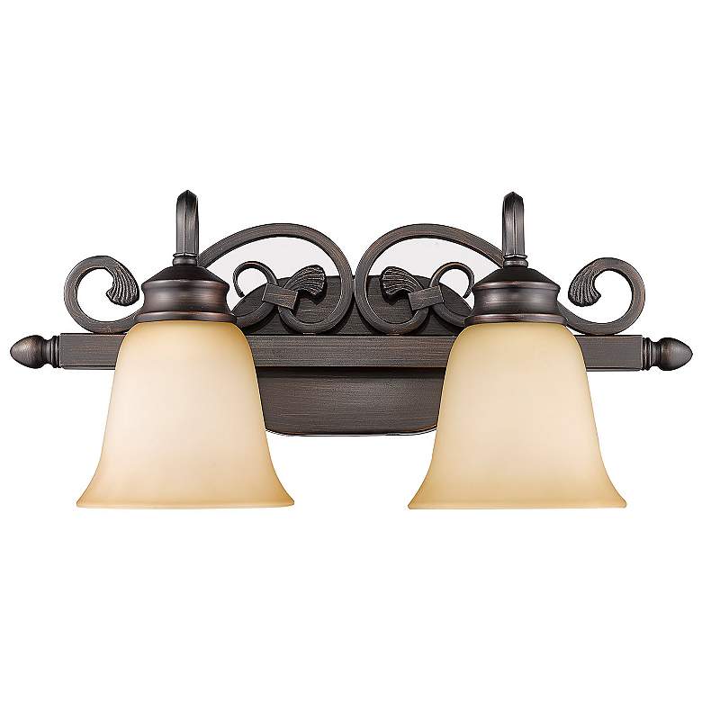Image 7 Belle Meade 9" High Rubbed Bronze 2-Light Wall Sconce more views