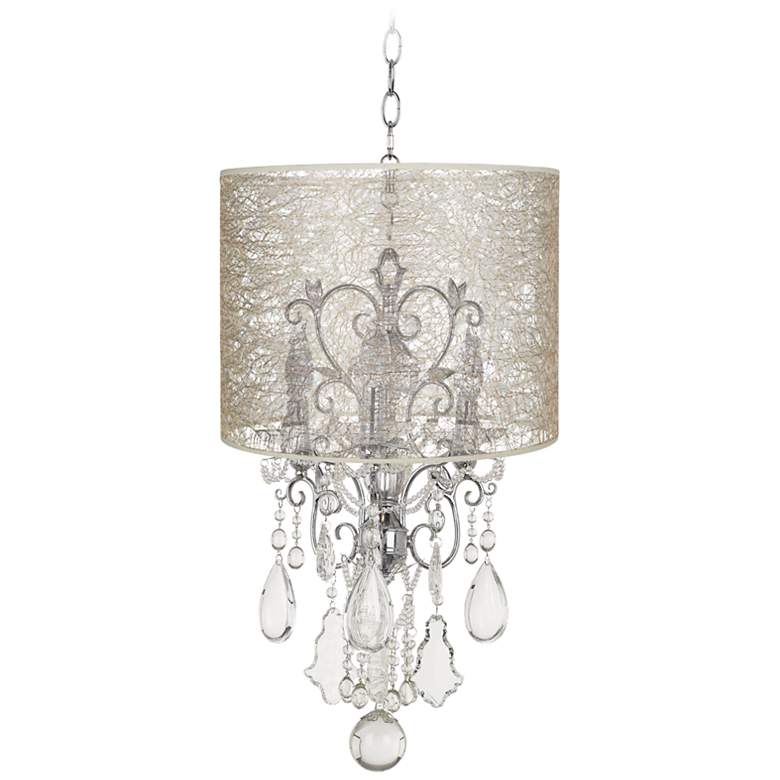 Image 1 Belle of the Ball Designer Lace Shade Mini Chandelier