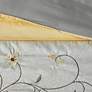 Belle Yellow Gray Striped 7-Piece Queen Comforter Bed Set