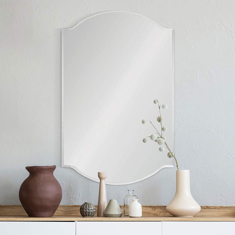 Image 1 Bellerose Frameless 24 inch x 36 inch Arched Wall Mirror