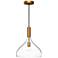 Belleview 12" Wide Aged Gold and Clear Glass Mini Pendant