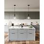 3_Belleview 12" Wide Matte Black Mini Pendant with Clear Glass more views