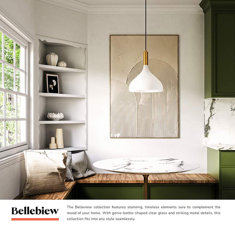 Image 4 Belleview 12" Wide Matte Black Mini Pendant with Clear Glass more views