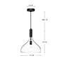 7_Belleview 12" Wide Matte Black Mini Pendant with Clear Glass more views
