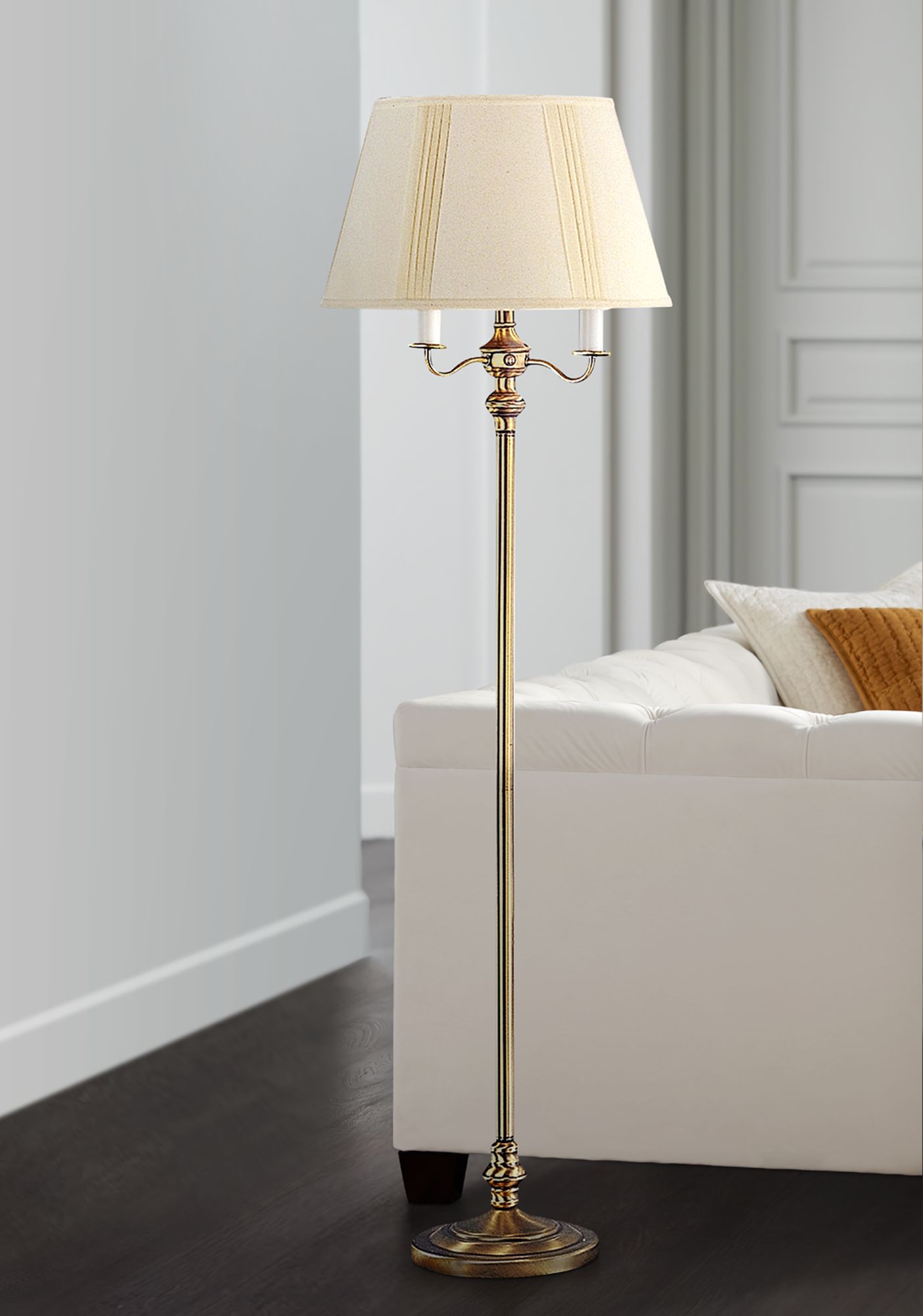 floor lamps traditional antique brass