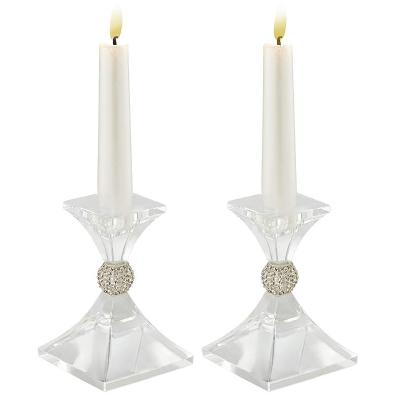 Image 1 Bellia Crystal Candle Holder Set of 2