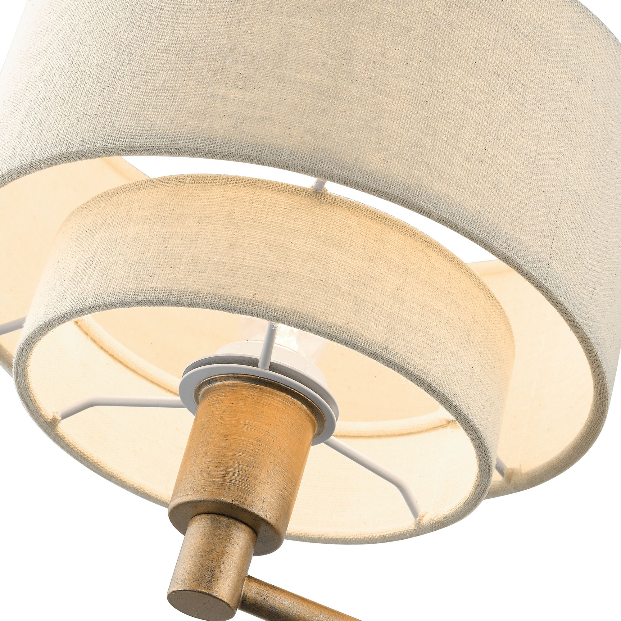 Bellingham 11" High Antique Gold Leaf Swing Arm Wall Lamp