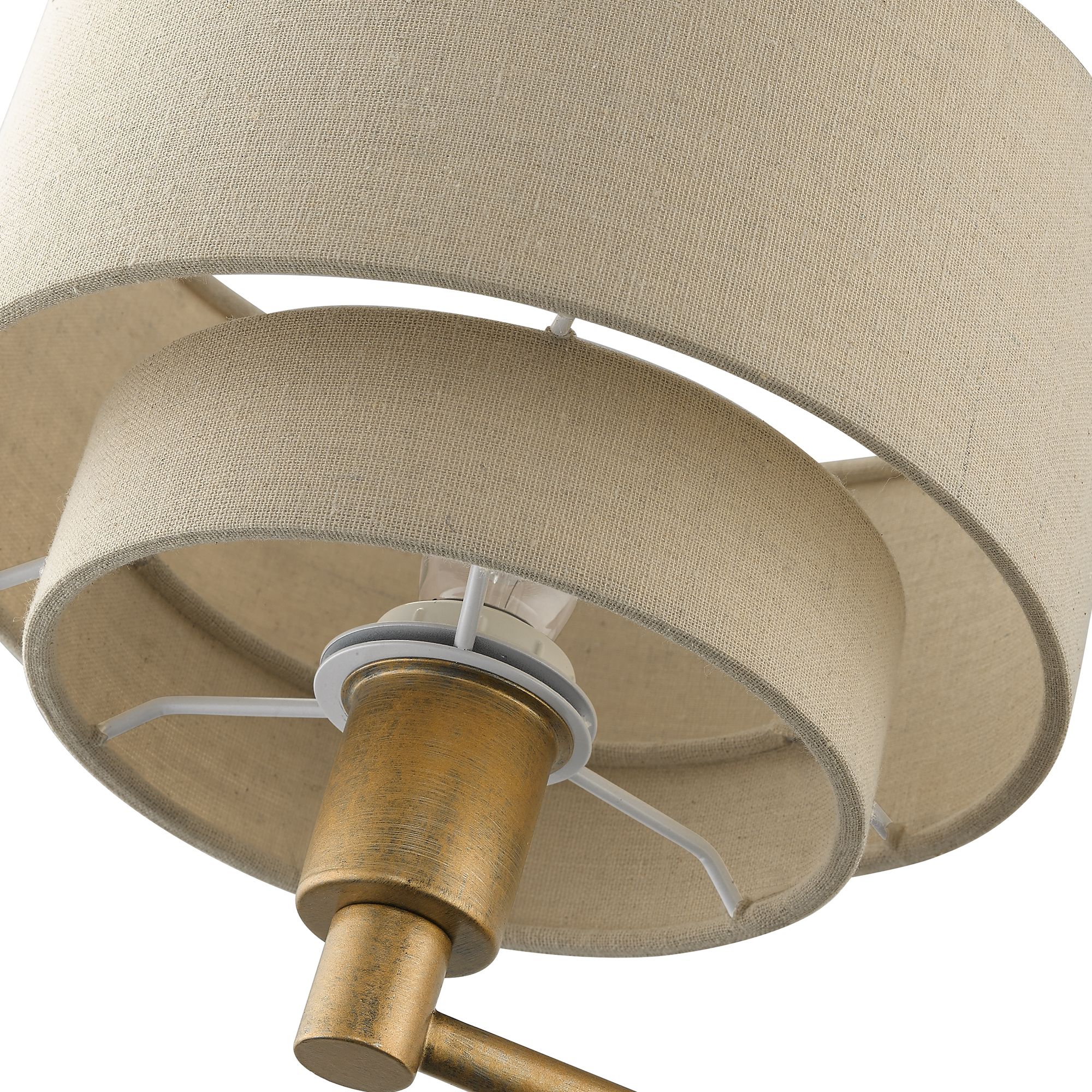 Bellingham 11" High Antique Gold Leaf Swing Arm Wall Lamp