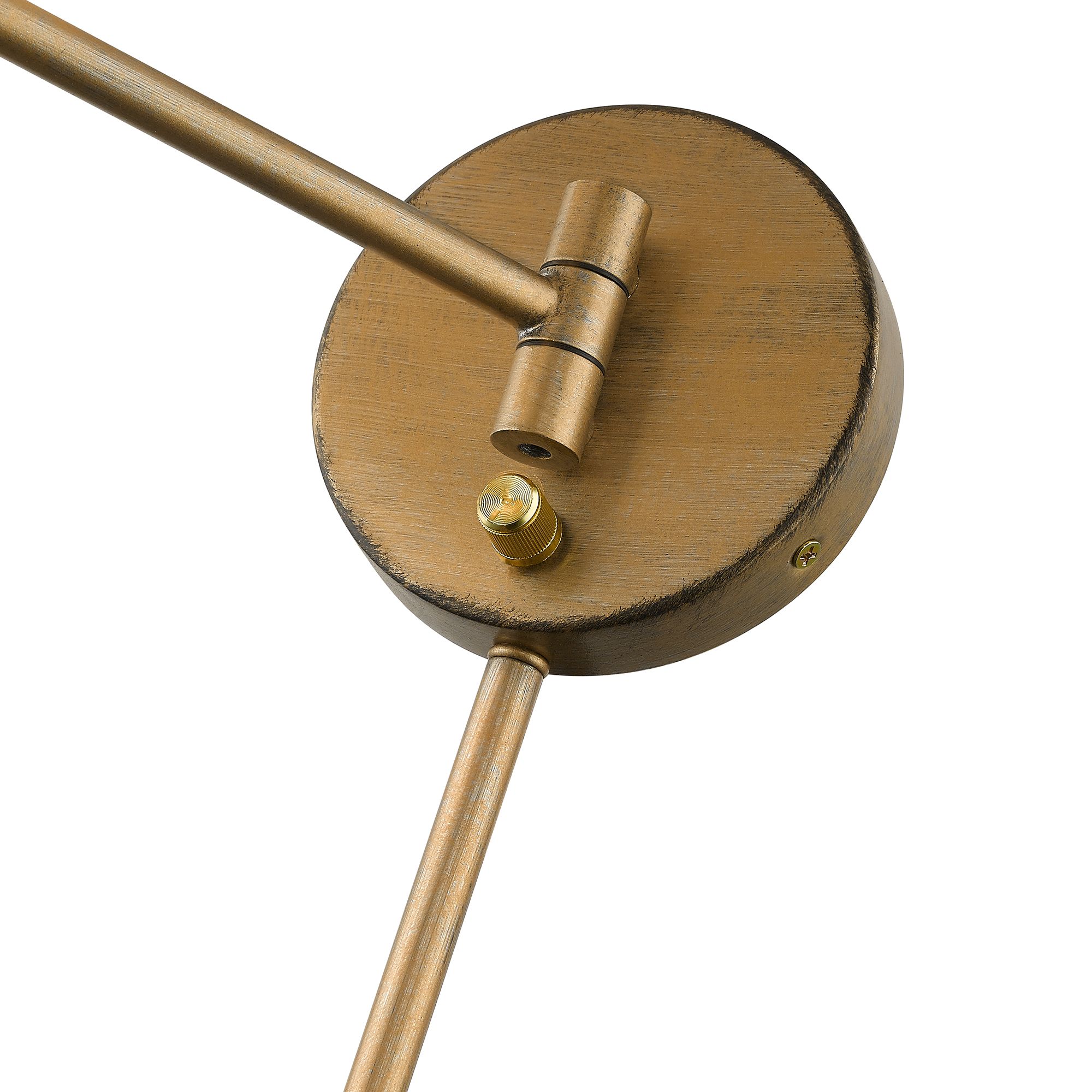 Bellingham 11" High Antique Gold Leaf Swing Arm Wall Lamp