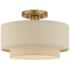Bellingham 13" Wide Antique Gold Leaf Ceiling Light