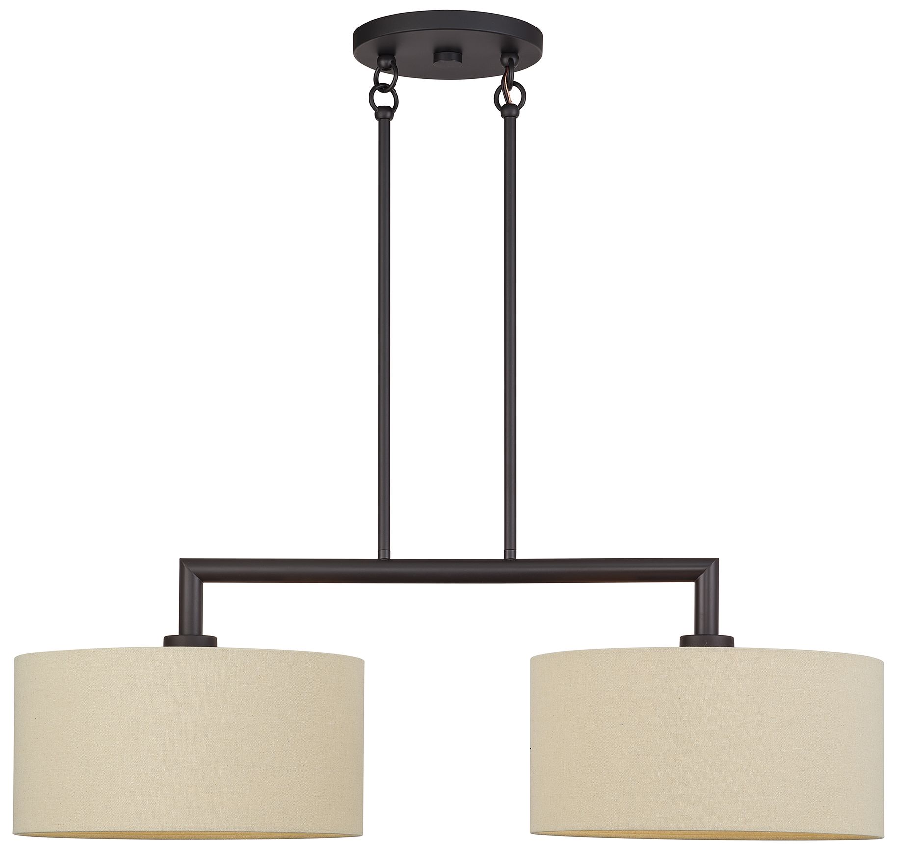 Image 2 Bellingham 2 Light Bronze Large Linear Chandelier