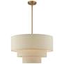 3_Bellingham 23"W Antique Gold Leaf 3-Tier Drum Pendant Light
