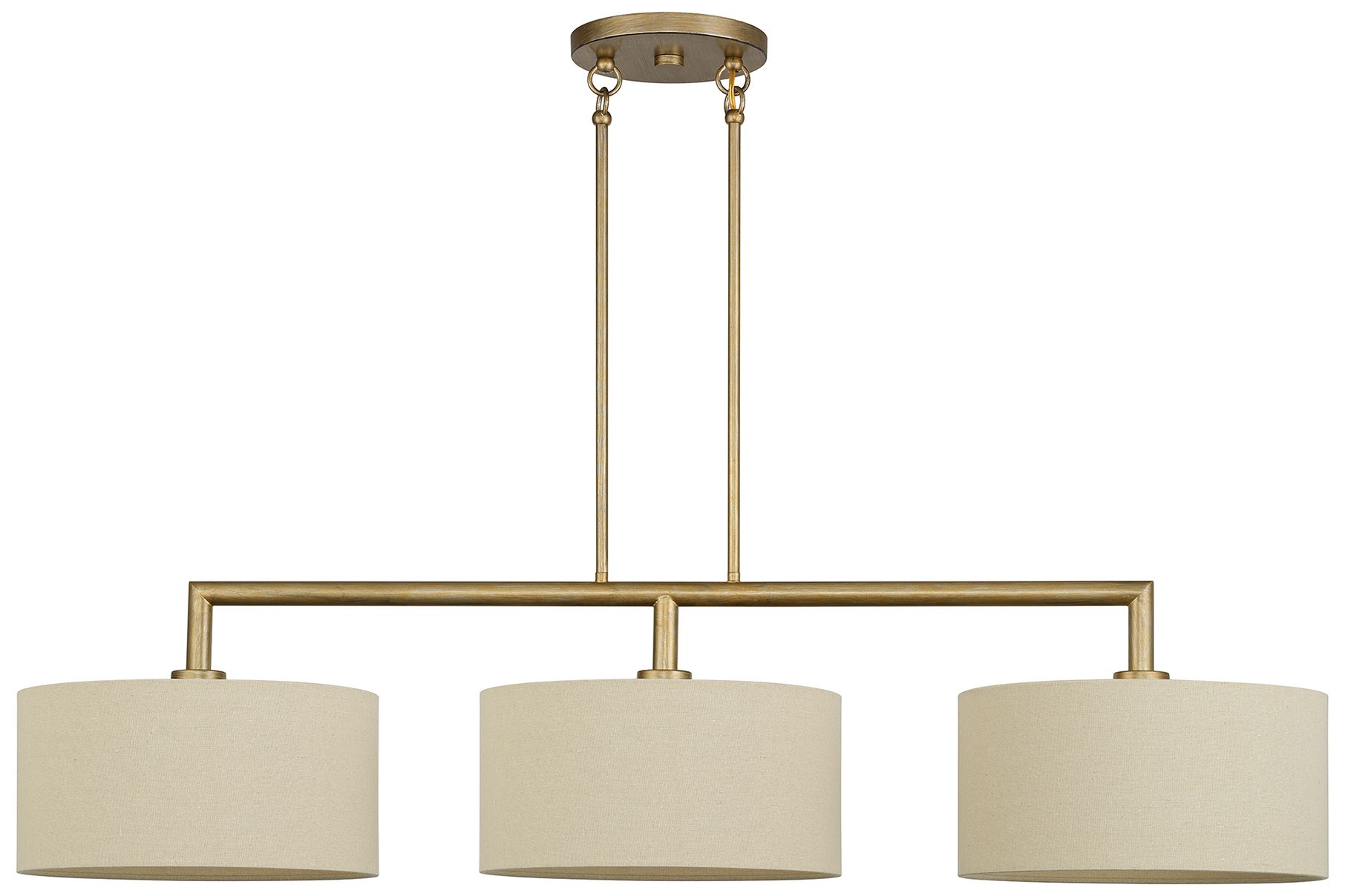 Bellingham 3 Light Antique Gold Leaf Ext