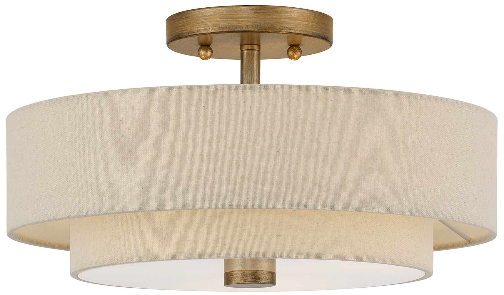 Bellingham 3 Light Antique Gold Leaf Lar
