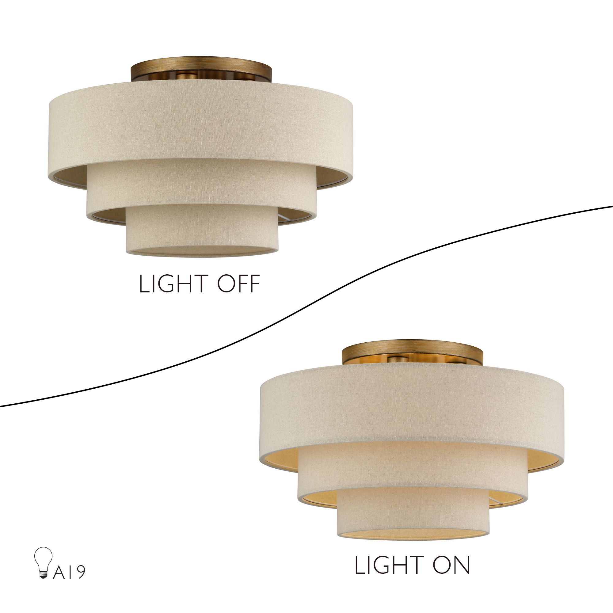 Bellingham 4 Light Antique Gold Leaf Ext