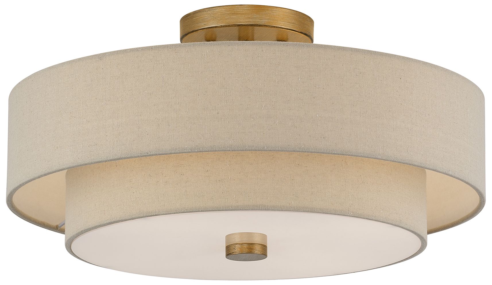 Image 4 Bellingham 4 Light Antique Gold Leaf Large Semi-Flush more views