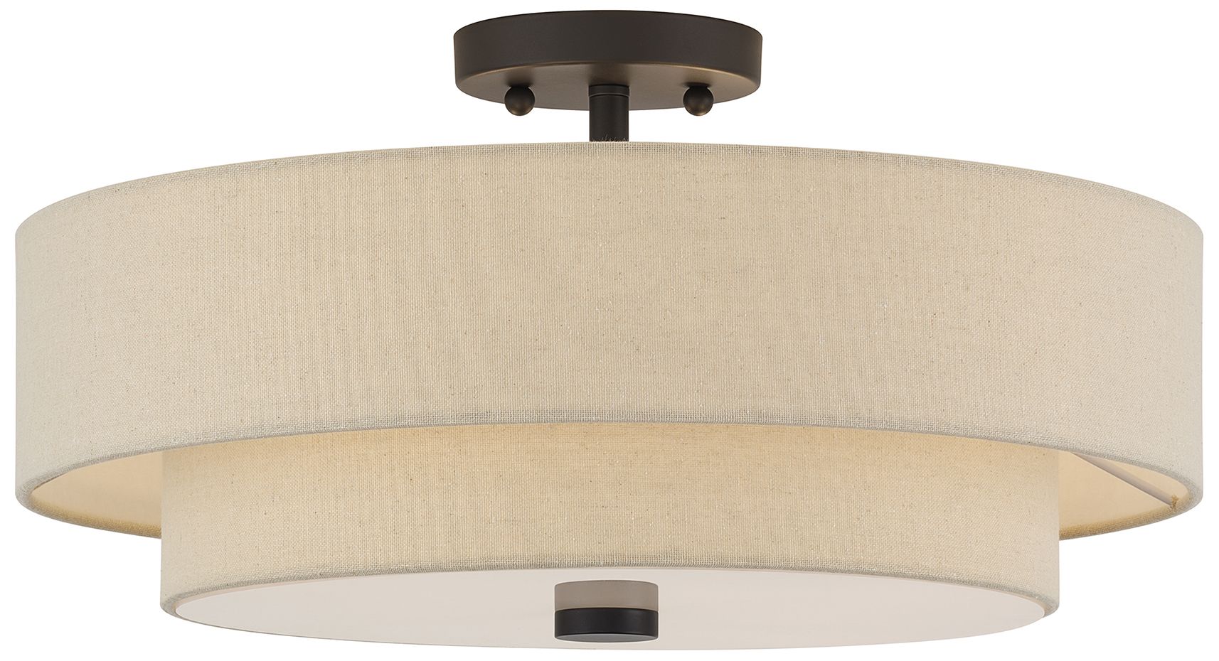 Image 2 Bellingham 4 Light Bronze Leaf Large Semi-Flush