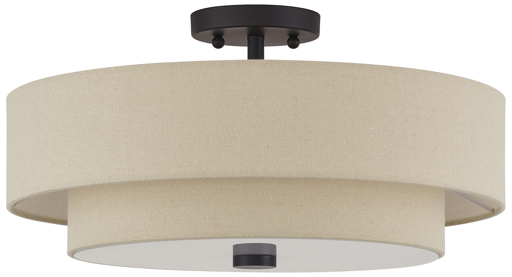 Image 3 Bellingham 4 Light Bronze Leaf Large Semi-Flush more views