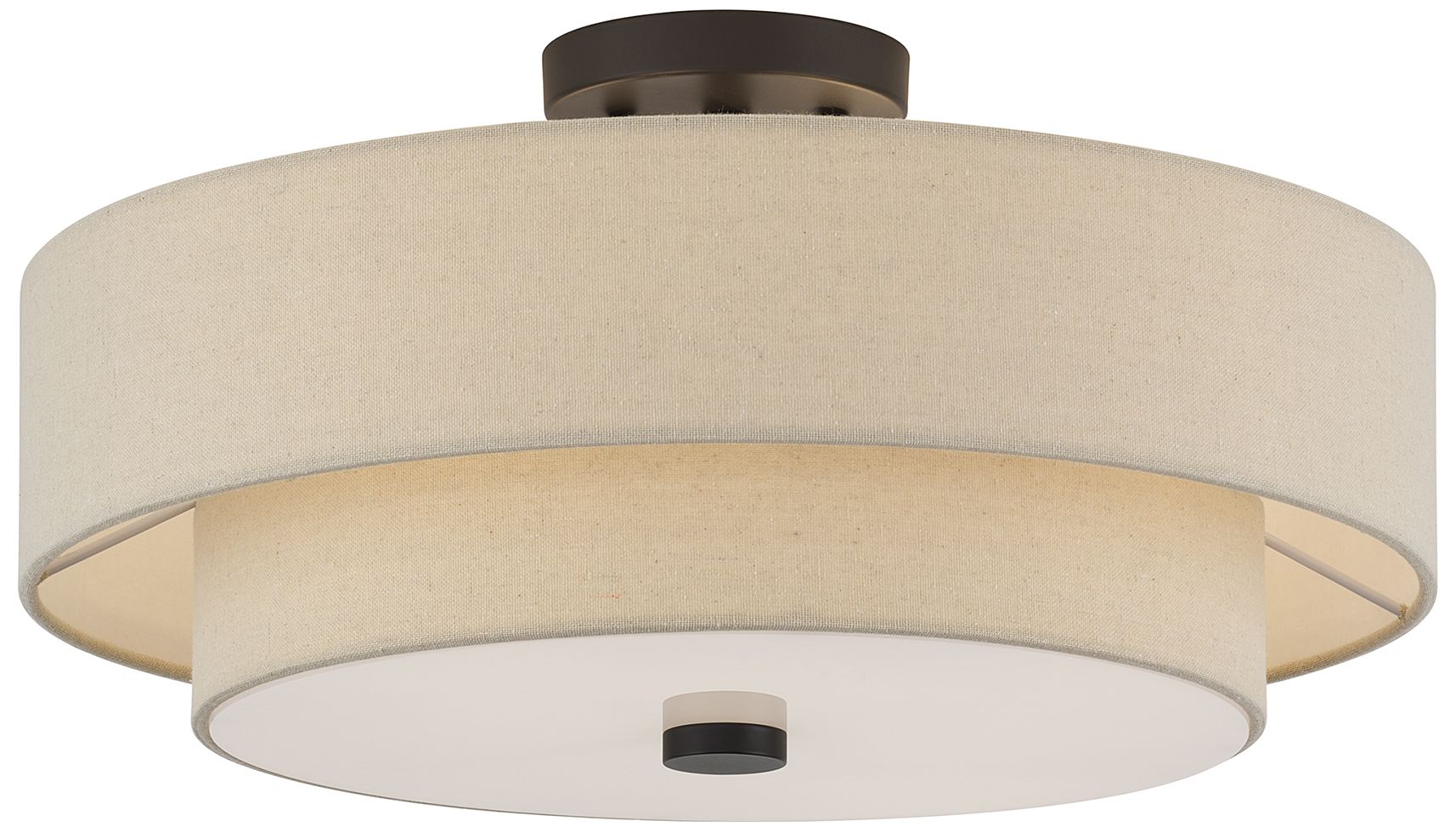 Image 4 Bellingham 4 Light Bronze Leaf Large Semi-Flush more views