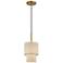 Bellingham 7"W Antique Gold Leaf Double Drum Mini Pendant