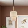 2_Bellingham 7"W Antique Gold Leaf Double Drum Mini Pendant