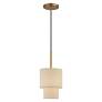 5_Bellingham 7"W Antique Gold Leaf Double Drum Mini Pendant more views