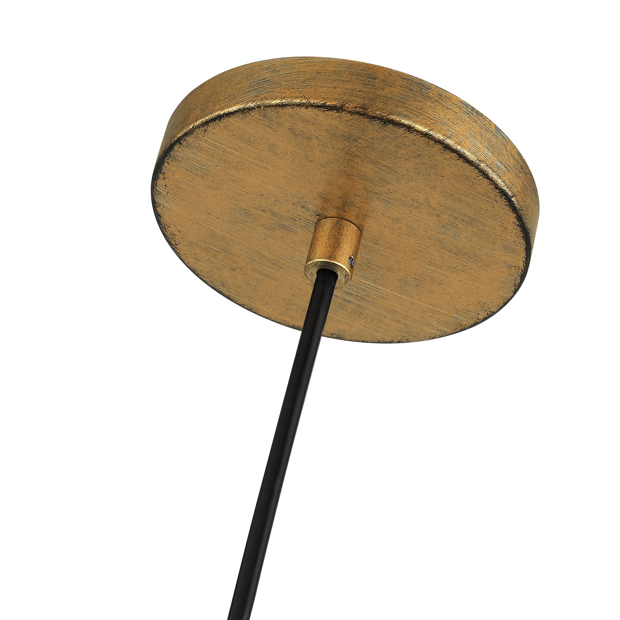 Bellingham 7"W Antique Gold Leaf Double Drum Mini Pendant in scene