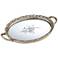 Bellington 17 1/4" Wide Silver Floral Mirrored Serving Tray