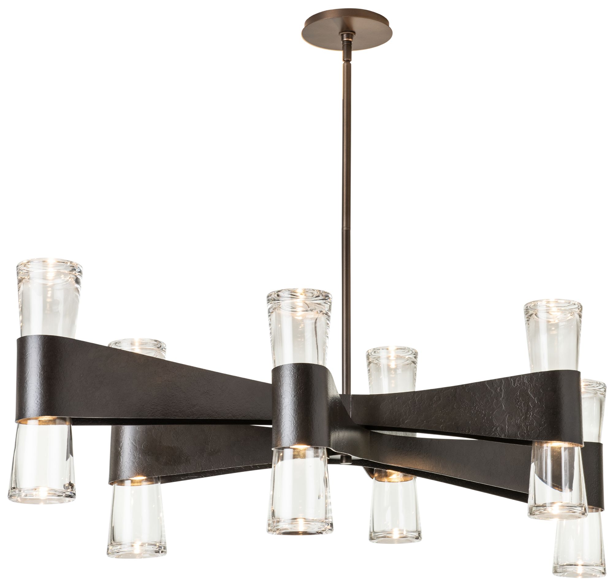 Image 4 Bellis 48"W 6-Arm 12-Light Dark Smoke Oval Chandelier more views
