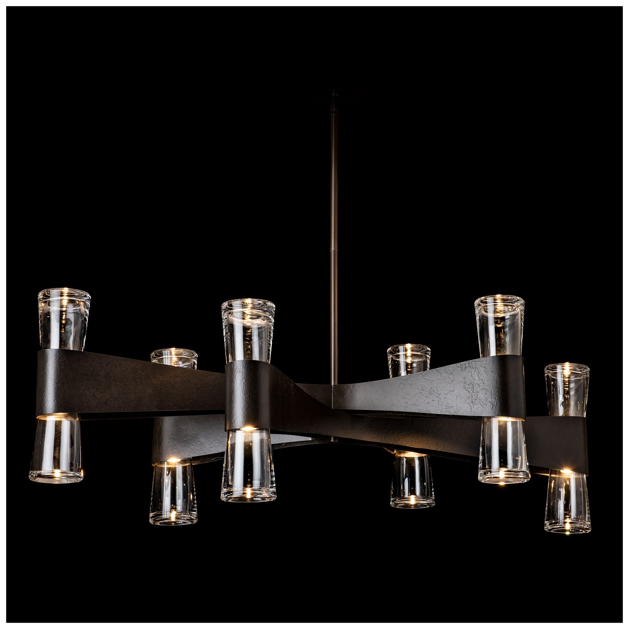 Image 7 Bellis 48"W 6-Arm 12-Light Dark Smoke Oval Chandelier more views