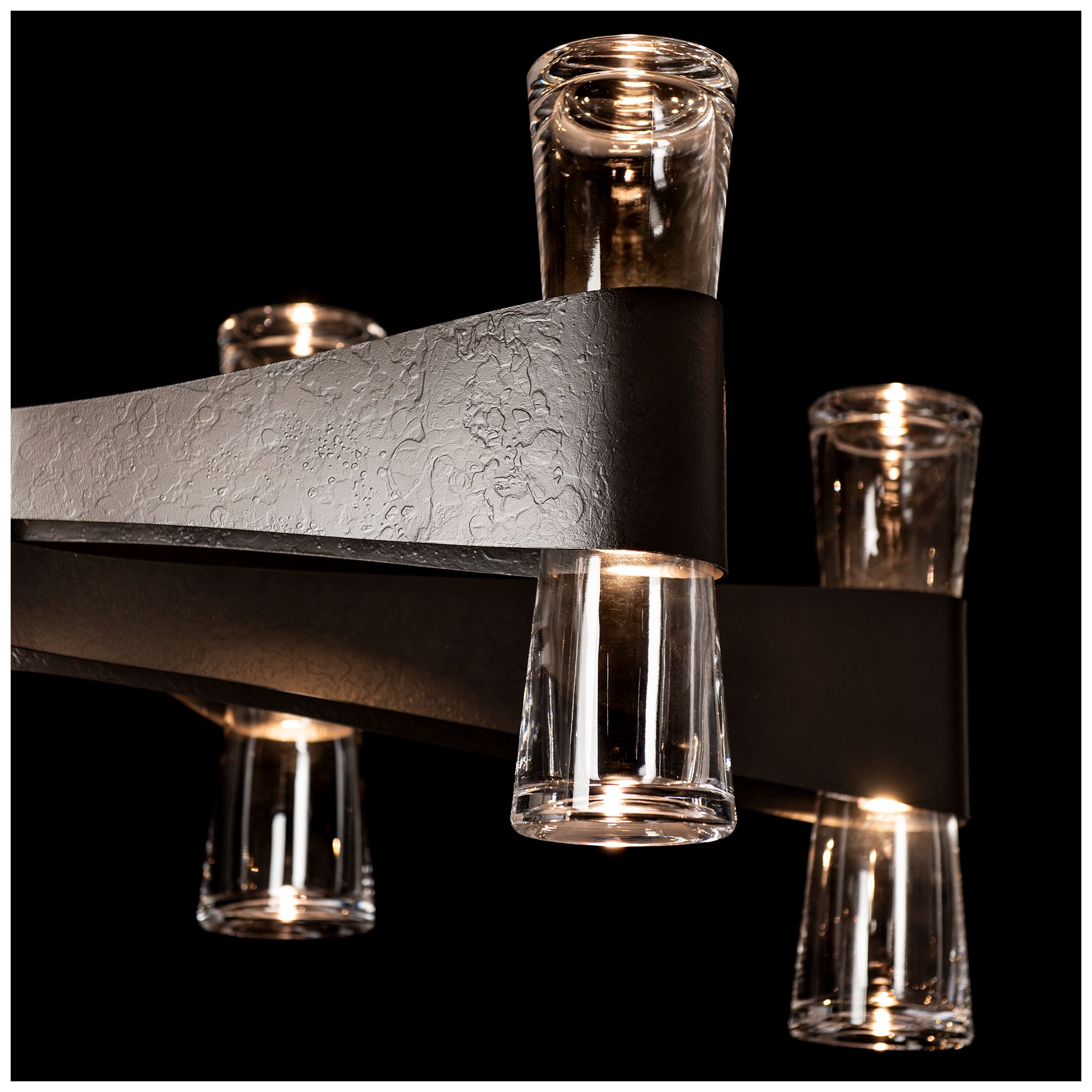Bellis 48"W 6-Arm 12-Light Dark Smoke Oval Chandelier