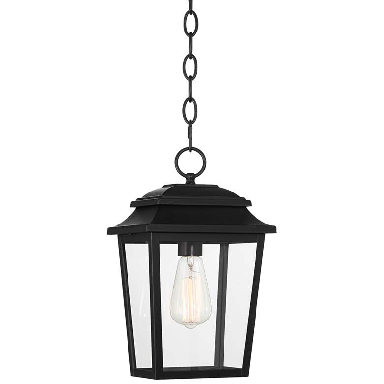 Image 2 Bellis Verde 14 inch High Textured Black Outdoor Hanging Light