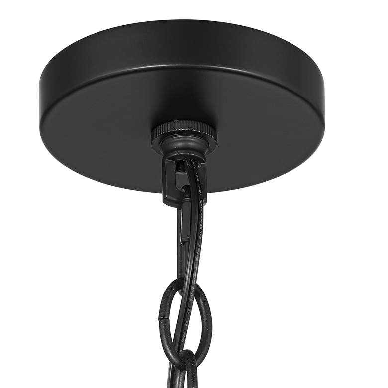 Image 5 Bellis Verde 14" High Textured Black Outdoor Hanging Light more views