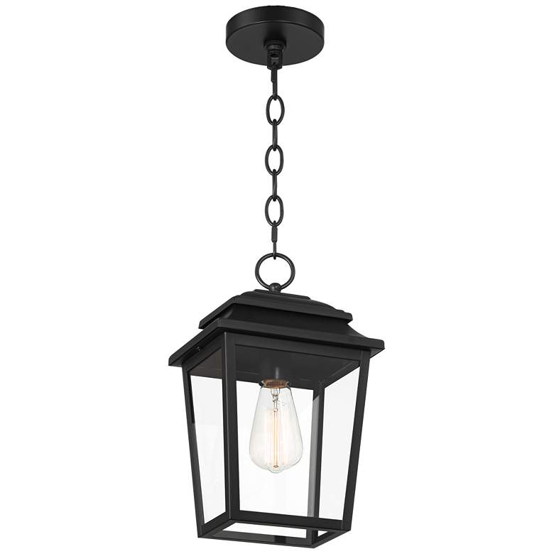 Image 6 Bellis Verde 14" High Textured Black Outdoor Hanging Light more views