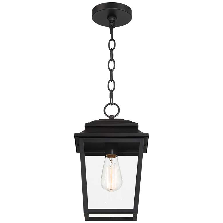 Image 7 Bellis Verde 14" High Textured Black Outdoor Hanging Light more views