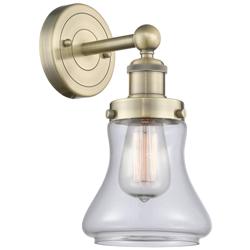 Bellmont 10"High Antique Brass Sconce With Clear Shade